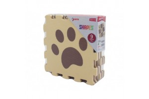 Barna tappancsos 9 darabos habszivacs szőnyeg