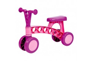Négykerekű rózsaszín-lila futóbicikli 47×20×35 cm