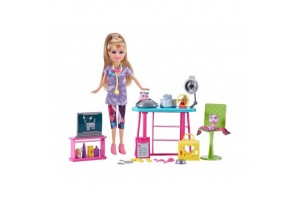 Sparlke girlz állatorvosi rendelő 30 cm babával