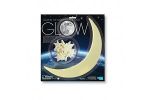 4M sötétben világító Hold és csillagok