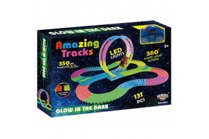 Amazing Tracks világító autópálya - 350 cm autóval