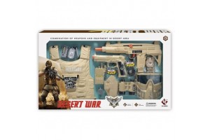 Sivatagi katona jelmez szett játék fegyverekkel