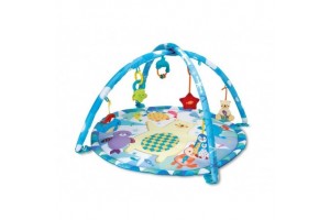 Sarkvidéki bébi játszószőnyeg kupolával és lógó játékokkal