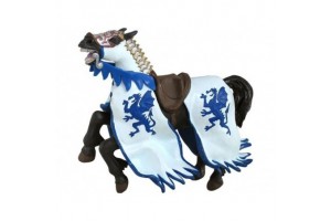 Papo kék sárkány pajzsos katonaló figura