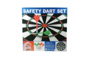 Safety Darts tábla nyilakkal, 42 cm, acél állvány