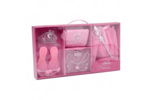 Rózsaszín hercegnő gyerek szett – ruha és tiara