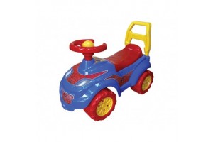 Kék kirándulós bébitaxi fiúknak — széles kerekek, csomagtartó