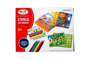 Rajzolósablon készlet – 6 sablon és 6 filctoll