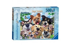 Puzzle 500 db - Kutya szelfik (Ravensburger)