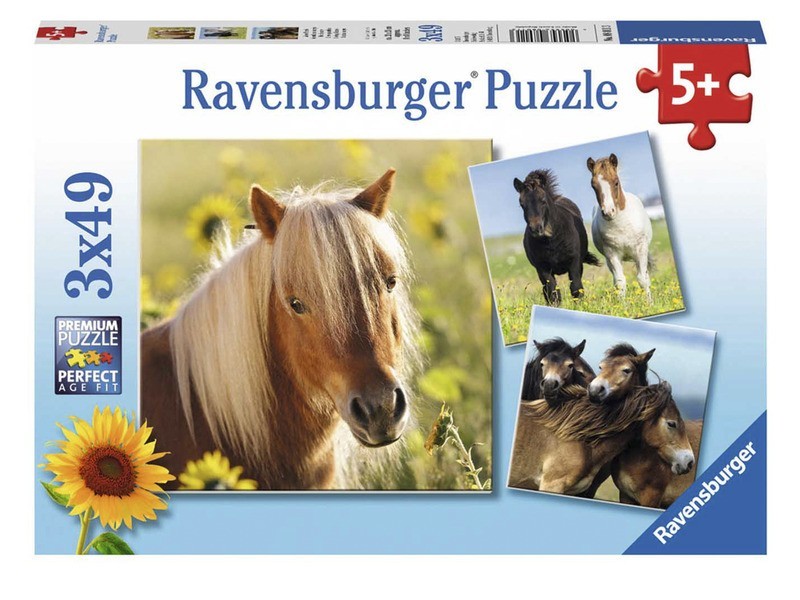 Puzzle - Szépséges lovak (3x49 db) 08011