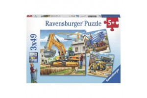 Ravensburger puzzle 3x49 - Óriási munkagépek