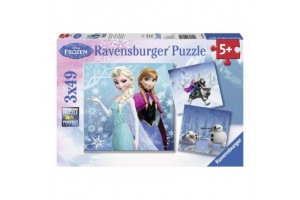 Jégvarázs 3×49 darabos puzzle – Jeges kaland