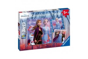 Ravensburger Jégvarázs 2 - 3×49 db puzzle (Anna, Elza, Olaf)