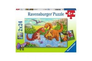 Puzzle 2x24 - Dínók világa (05030)