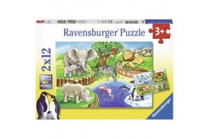 Ravensburger: Állatkerti állatok 2x12 db puzzle