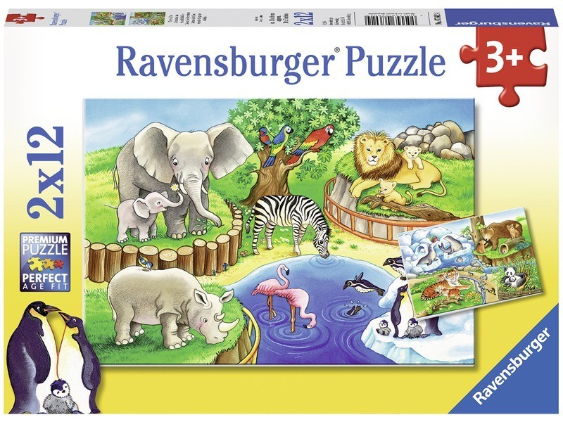 Ravensburger: Állatkerti állatok 2x12 db puzzle