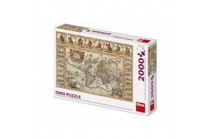 Dino 2000 db - Világtérkép puzzle