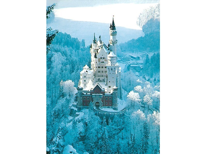 Neuschwanstein 1500 db puzzle – kastély kép