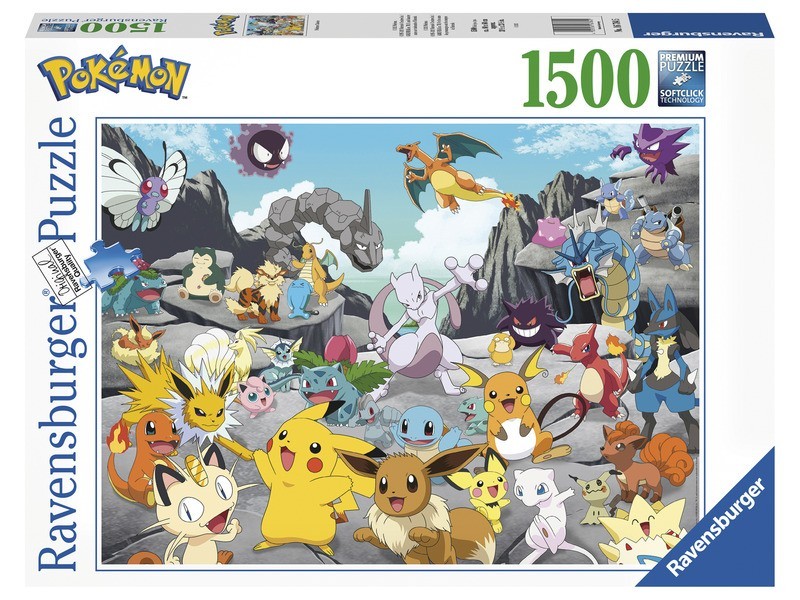 Ravensburger 1500 db – Klasszikus Pokémon borító