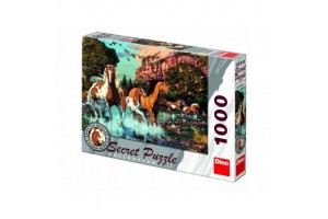 Dino Lovak 1000 darabos titkos puzzle - vágtázó lovak