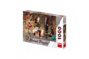 Cicák 1000 darabos titkos puzzle - dobozkép