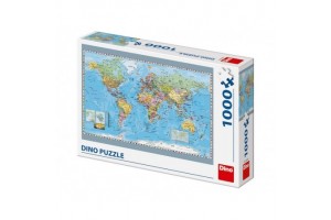 Dino Puzzle 1000 - Politikai világtérkép