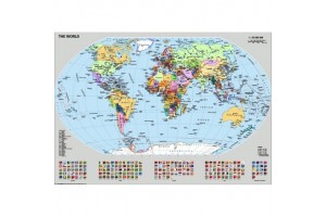 Világtérkép puzzle 1000 db - országok zászlói