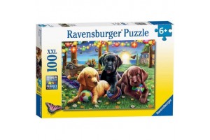 Puzzle 100 db - Kutyus piknik (12886)