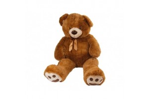 Barna 110 cm mackó plüssfigura — ölelhető, tappancsos talp