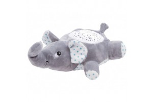 Plüss elefánt bébijáték - zenélő, világító