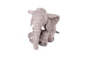 Elefánt plüssfigura 70 cm - szürke