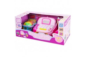 Pénztárgép mikrofonnal és bevásárlókosárral