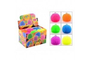 Szőrös gumilabda - 14 cm, többféle