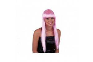 Hosszú rózsaszín paróka, univerzális méret