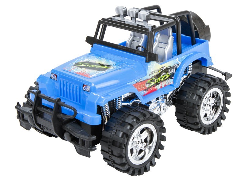 Műanyag lendkerekes terepjáró 27 cm, többféle