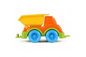 Narancssárga műanyag dömper, 11 cm