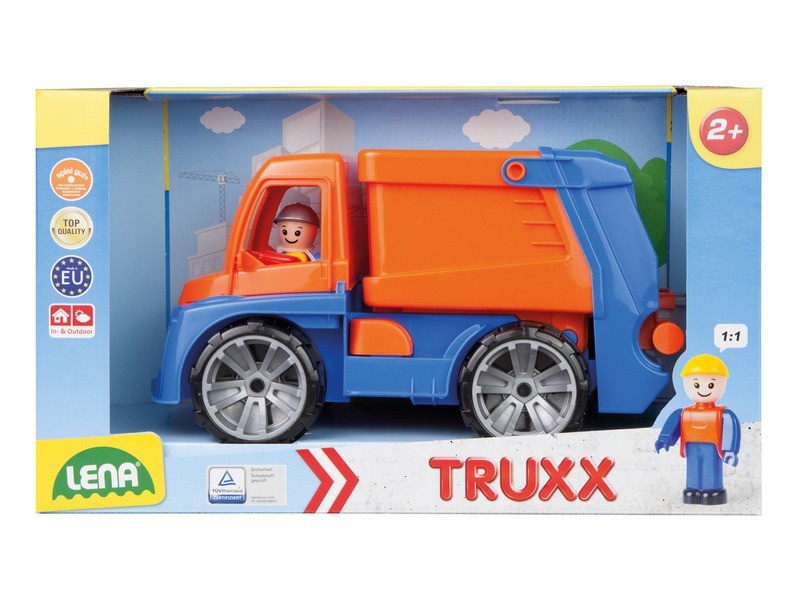 Műanyag kukás autó, 28 cm (04416)