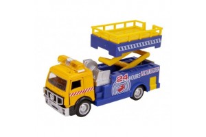 Munkagép fém autó 14 cm - betonkeverő vagy darus