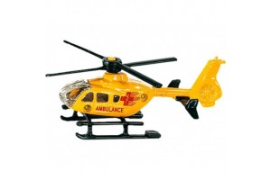 SIKU Mentőhelikopter 1:55 sárga - fém és műanyag