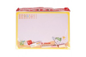 Mágneses kétoldalas rajztábla - sárga, közepes