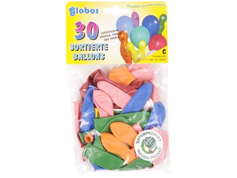 Színes vegyes lufi 30 db készlet