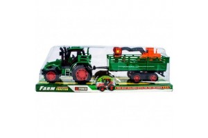 Lendkerekes traktor utánfutóval - 30 cm játék