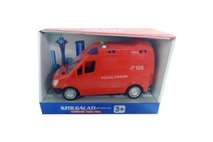 Lendkerekes tűzoltóautó 21 cm - fény és hang