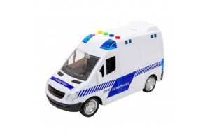 Lendkerekes magyar rendőrautó - fény és hang