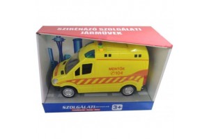 Lendkerekes mentőautó - hanggal és fénnyel