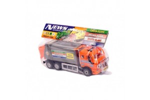 Narancssárga lendkerekes kukásautó 27 cm