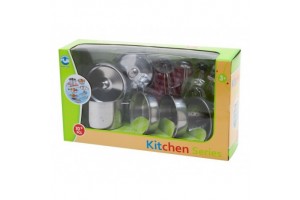 Konyhai fém edénykészlet – rozsdamentes, 10+ darab