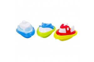 Színes műanyag kishajók (3 db) - fürdőjáték