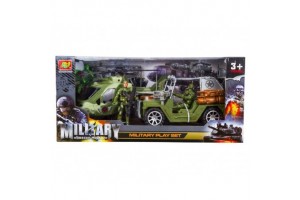 Katonai terepjáró és helikopter játékkészlet