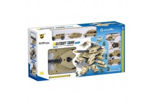 Katonai játékszett: nagy tank, repülő és autók